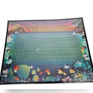 NWT Vintage Magic Eye Coral Reef 3D Framed Poster 90s Art 22x28‎ Marty Engel